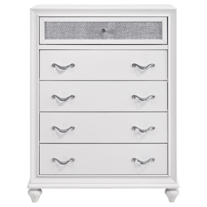 Barzini Bedroom Set White - Orbit Furniture (Richmond,BC)