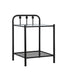 Livingston 1-shelf Nightstand with Glass Top Dark Bronze - Orbit Furniture (Richmond,BC)