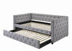 Mockern Tufted Upholstered Daybed with Trundle Grey - Orbit Furniture (Richmond,BC)