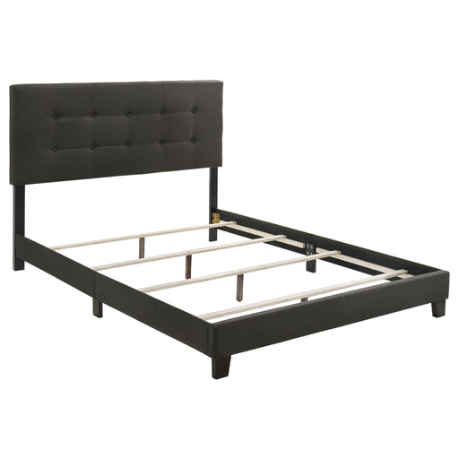 Mapes Tufted Upholstered Eastern King, Queen, Twin & Full Bed Charcoal & Grey - Orbit Furniture (Richmond,BC)