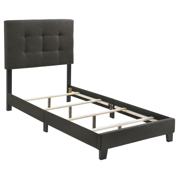 Mapes Tufted Upholstered Eastern King, Queen, Twin & Full Bed Charcoal & Grey - Orbit Furniture (Richmond,BC)