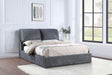 Laurel Upholstered Platform Bed with Pillow Headboard Charcoal Grey - Orbit Furniture (Richmond,BC)