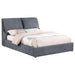 Laurel Upholstered Platform Bed with Pillow Headboard Charcoal Grey - Orbit Furniture (Richmond,BC)