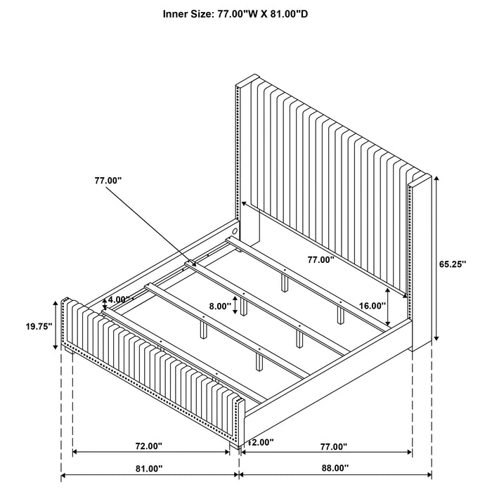 Natasha California King, E.King & Queen Bed - Orbit Furniture (Richmond,BC)