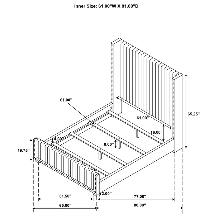 Natasha California King, E.King & Queen Bed - Orbit Furniture (Richmond,BC)