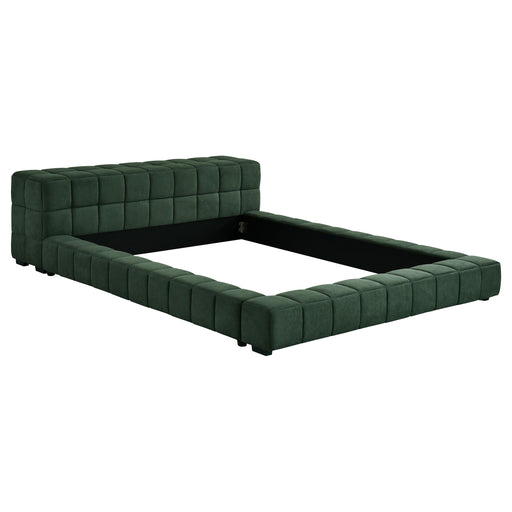 Trinity California King, E.king, Queen, & Full Bed Green & Light Taupe - Orbit Furniture (Richmond,BC)