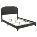 Tamarac Upholstered Nailhead Full, Eastern King & Queen Bed Beige & Grey - Orbit Furniture (Richmond,BC)