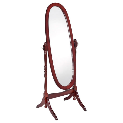 Foyet Oval Cheval Mirror Merlot - Orbit Furniture (Richmond,BC)