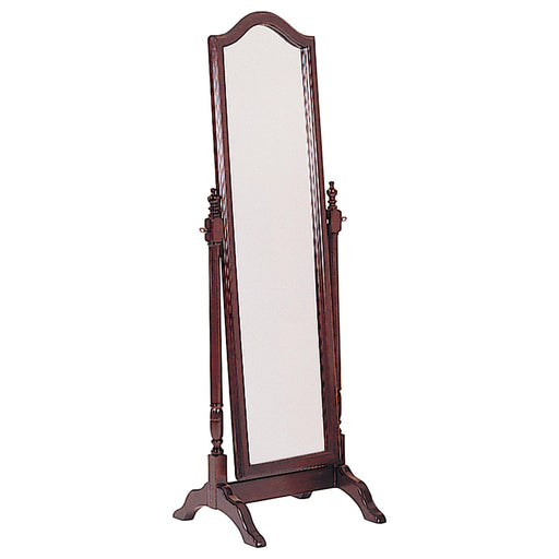 Cabot Rectangular Cheval Mirror with Arched Top Merlot - Orbit Furniture (Richmond,BC)
