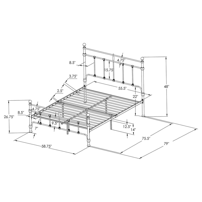 Novak Eastern King, Full, Queen, & Twin Bed - Orbit Furniture (Richmond,BC)
