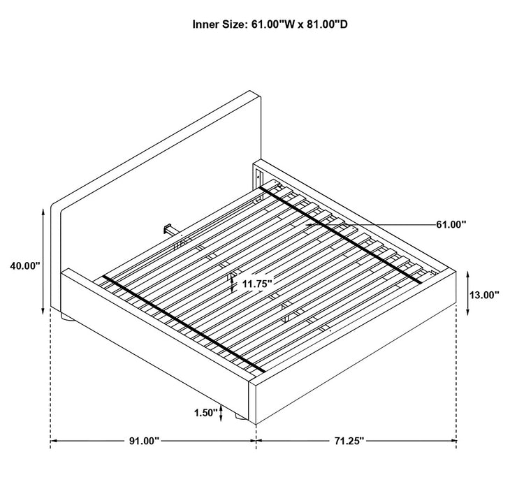 Gregory Bed Grey - Orbit Furniture (Richmond,BC)
