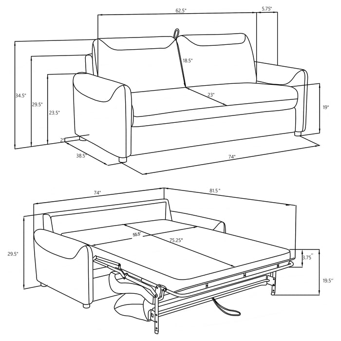 Rylie Sleeper Sofa - Orbit Furniture (Richmond,BC)