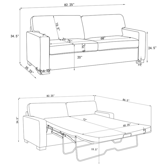 Simpson Sleeper Sofa - Orbit Furniture (Richmond,BC)