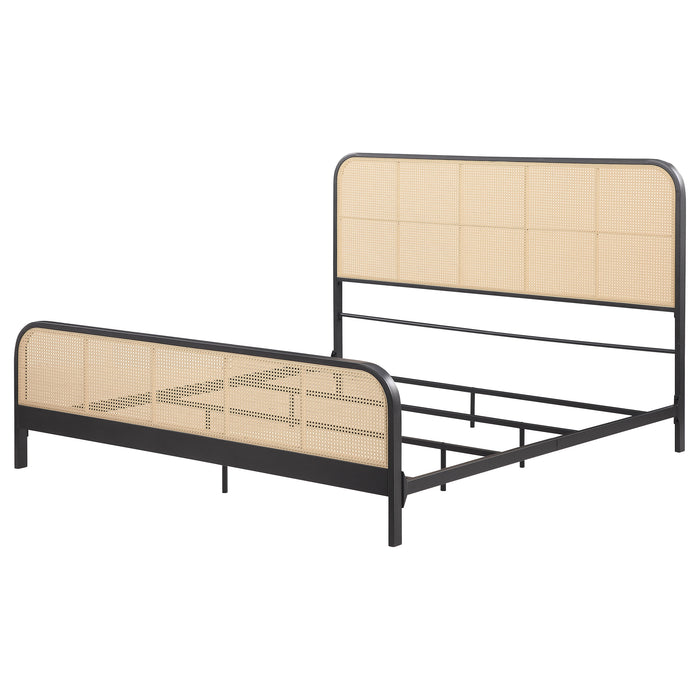 Lanewood Eastern King & Queen Bed Black & White - Orbit Furniture (Richmond,BC)