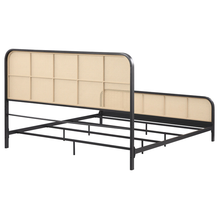 Lanewood Eastern King & Queen Bed Black & White - Orbit Furniture (Richmond,BC)