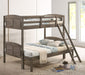 Flynn Bunk Bed Weathered Brown - Orbit Furniture (Richmond,BC)