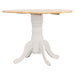 Allison Drop Leaf Round Dining Table Natural Brown and White - Orbit Furniture (Richmond,BC)