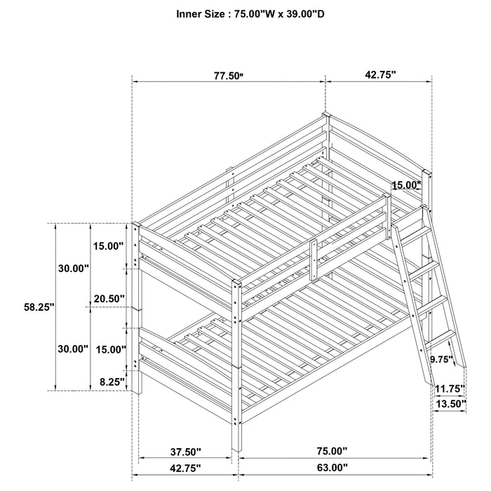 Rhea Bunk Bed - Orbit Furniture (Richmond,BC)