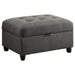 Stonenesse Tufted Storage Ottoman Grey - Orbit Furniture (Richmond,BC)