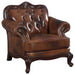Victoria Rolled Arm Chair Tri-tone and Brown - Orbit Furniture (Richmond,BC)