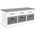 Alma 3-drawer Storage Bench White and Weathered Grey - Orbit Furniture (Richmond,BC)