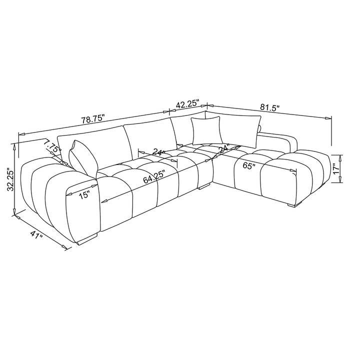Camacho Stationary Sectionals Upholstered - Orbit Furniture (Richmond,BC)