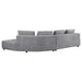 Toscano 134-inch Upholstered Sectional Sofa Grey - Orbit Furniture (Richmond,BC)
