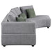 Toscano 134-inch Upholstered Sectional Sofa Grey - Orbit Furniture (Richmond,BC)