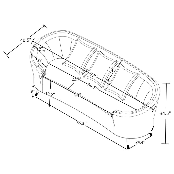 Ellorie Stationary Sofa - Orbit Furniture (Richmond,BC)
