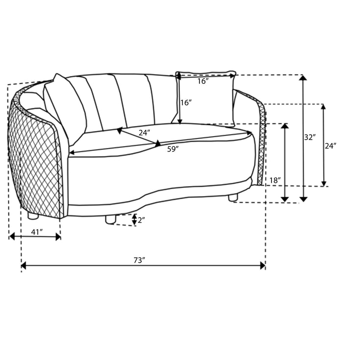 Brookside Stationary Loveseat - Orbit Furniture (Richmond,BC)
