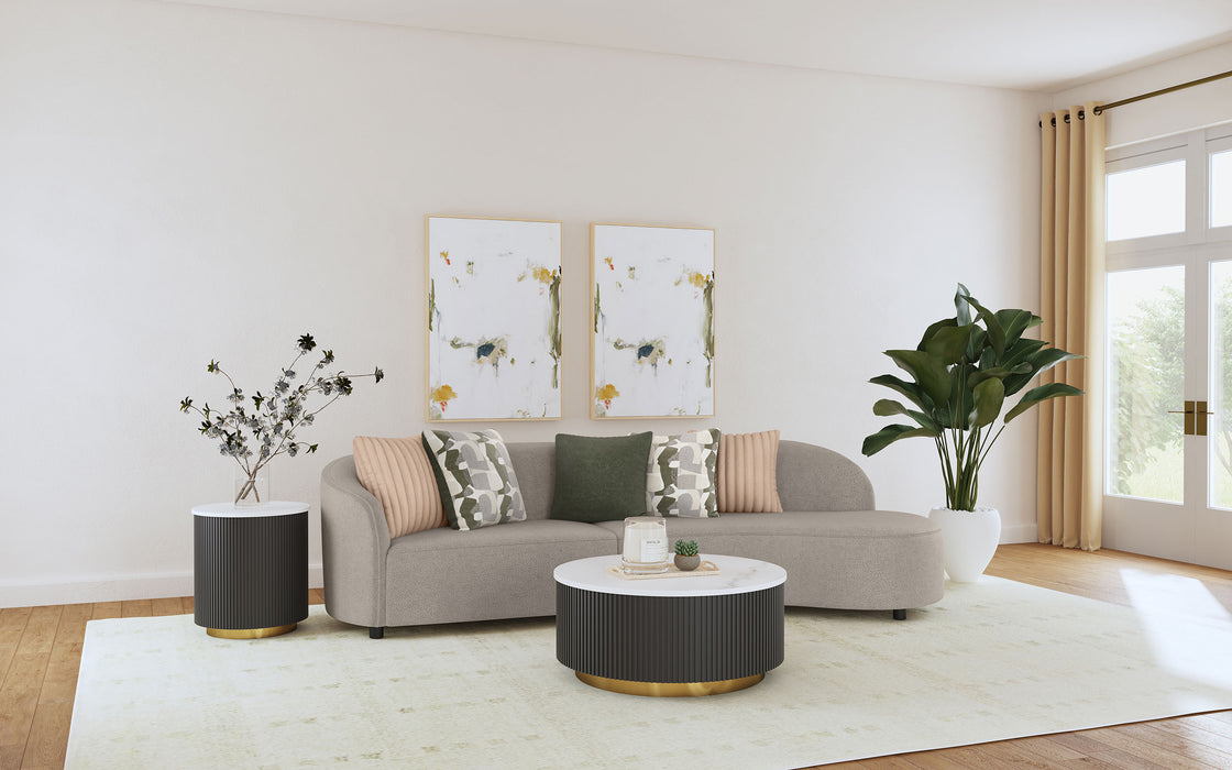 Fayette Stationary Sectionals Greige - Orbit Furniture (Richmond,BC)