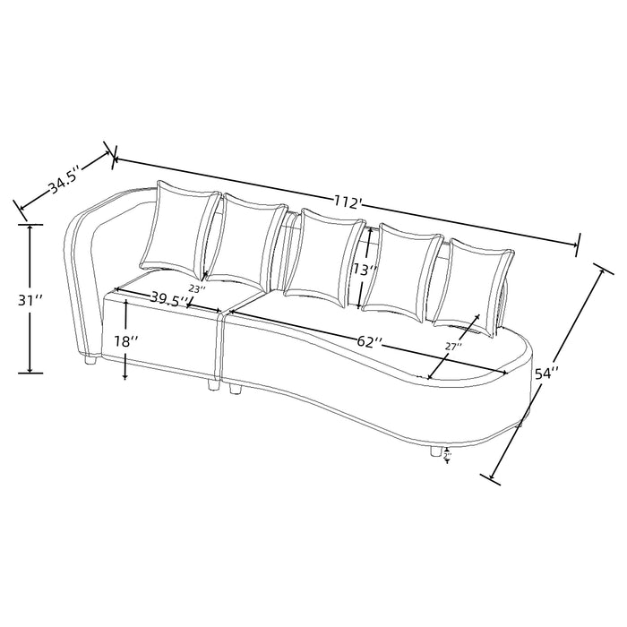 Fayette Stationary Sectionals Greige - Orbit Furniture (Richmond,BC)