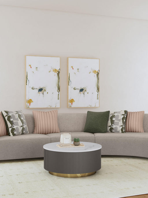 Fayette Upholstered Armless Chair Greige - Orbit Furniture (Richmond,BC)