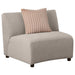 Fayette Upholstered Armless Chair Greige - Orbit Furniture (Richmond,BC)