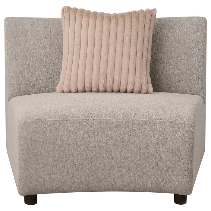 Fayette Upholstered Armless Chair Greige - Orbit Furniture (Richmond,BC)