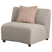 Fayette Upholstered Armless Chair Greige - Orbit Furniture (Richmond,BC)