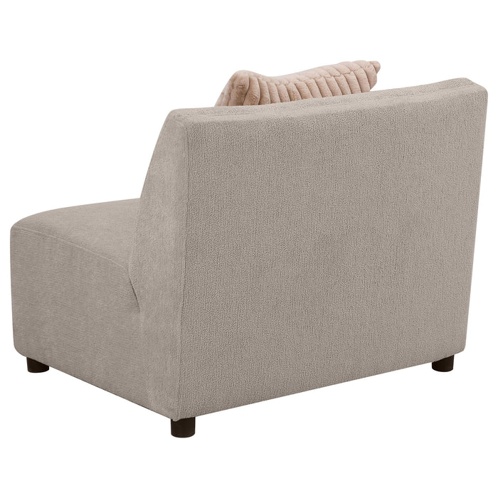 Fayette Upholstered Armless Chair Greige - Orbit Furniture (Richmond,BC)