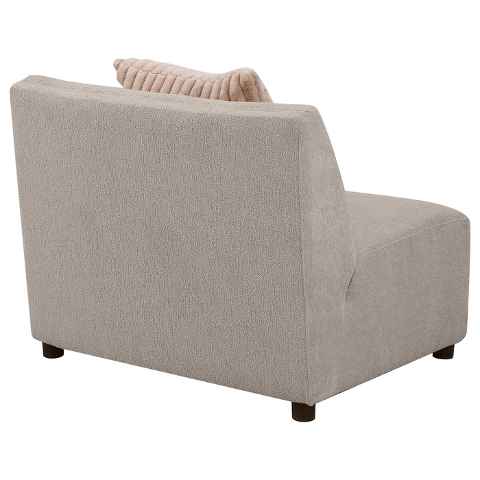 Fayette Upholstered Armless Chair Greige - Orbit Furniture (Richmond,BC)