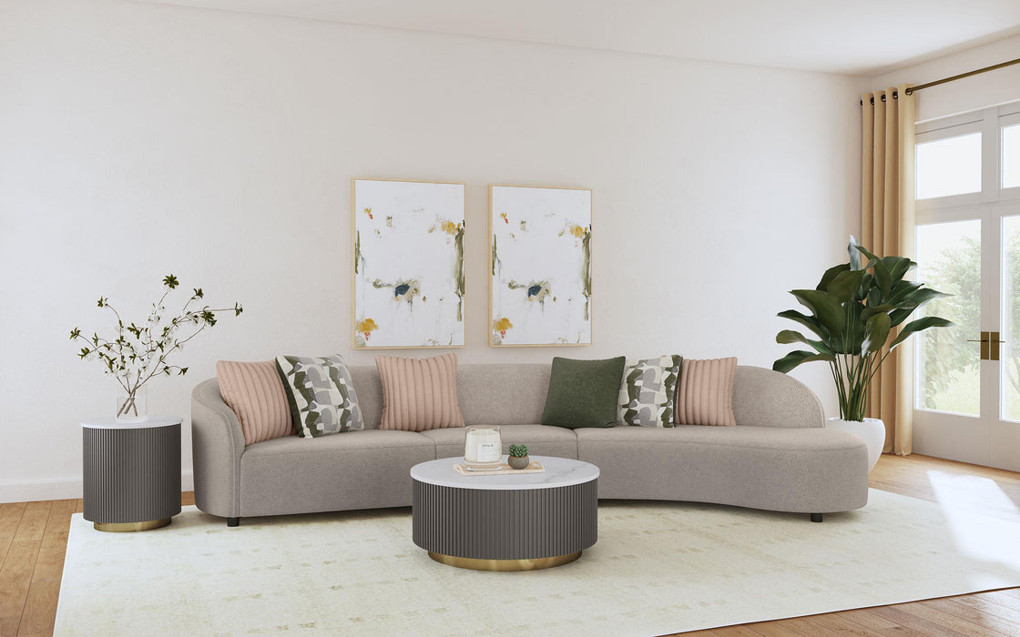 Fayette Upholstered Armless Chair Greige - Orbit Furniture (Richmond,BC)