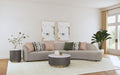 Fayette Upholstered Armless Chair Greige - Orbit Furniture (Richmond,BC)