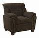 Clementine Upholstered Chair with Nailhead Trim Brown - Orbit Furniture (Richmond,BC)