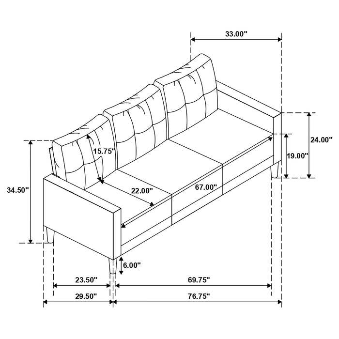 Bowen Stationary 3 Pc Sets - Orbit Furniture (Richmond,BC)