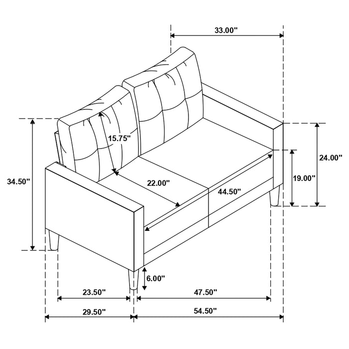 Bowen Stationary 3 Pc Sets - Orbit Furniture (Richmond,BC)