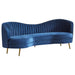 Sophia Upholstered Camel Back Sofa Blue - Orbit Furniture (Richmond,BC)