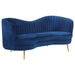 Sophia Upholstered Camel Back Loveseat Blue - Orbit Furniture (Richmond,BC)