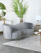 Sophia Upholstered Sofa with Camel Back Grey and Gold - Orbit Furniture (Richmond,BC)