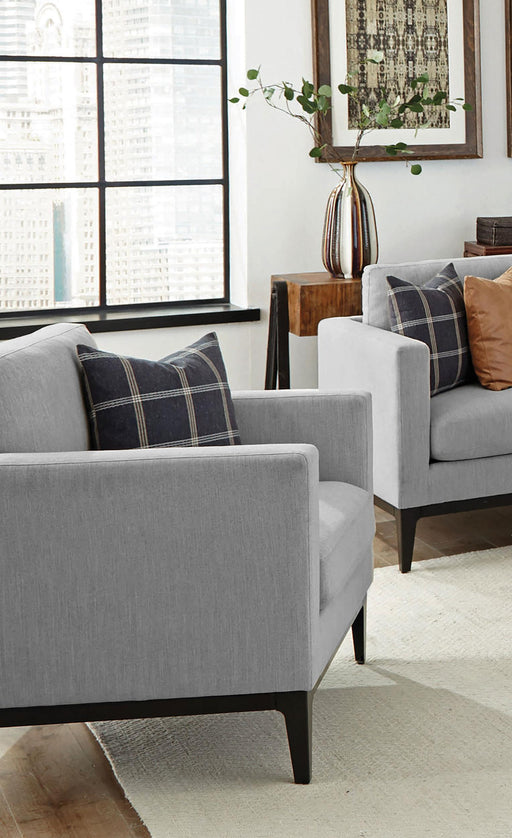 Apperson Cushioned Back Arm Chair Light Grey - Orbit Furniture (Richmond,BC)
