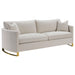 Corliss Upholstered Arched Arms Sofa Beige - Orbit Furniture (Richmond,BC)