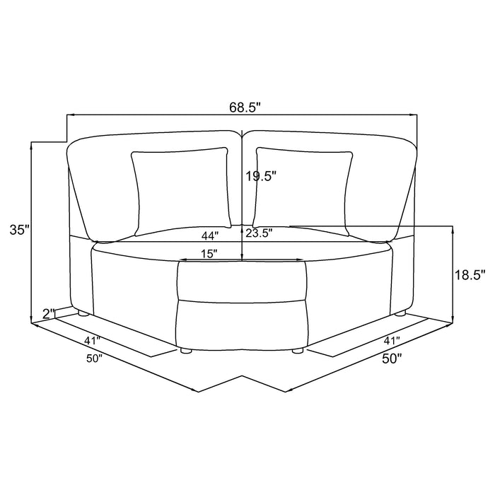 Emberson Modular Sectionals Side Chair - Orbit Furniture (Richmond,BC)