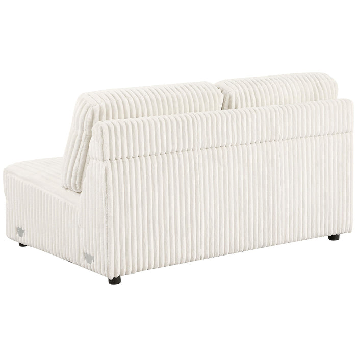 Emberson Upholstered Armless Loveseat Ivory - Orbit Furniture (Richmond,BC)